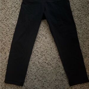 Black Leggings cropped size 4 lululemon
